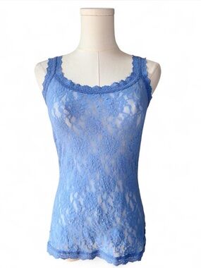 Hanky Panky Perriwinkle All Lace Camisole Tank Top Fairy Day Dream Delicate